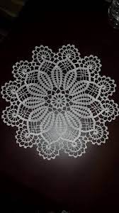 Dantel Yuvarlak Oda Takimi Filet Crochet Dantel Tigla Islenmis Kareler