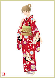 Happy New Year Kimono Girl Anime Kimono Happy New Girl