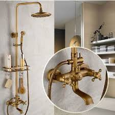 Vintage Brass Bathroom Outdoor Shower Faucets With Shelves Shower Faucet Sets Tub And Shower Faucets Bathroom Shower Faucets