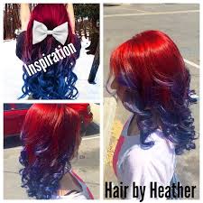 Red To Blue Ombre Hairstyle Using Joico Intensity Hair Colors Ideas In 2020 Twiggy Hair Ombre Hair Ombre Hair Blonde