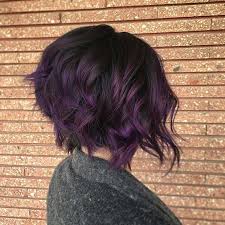 21 Bold And Trendy Dark Purple Hair Color Ideas Page 2 Of 2 Stayglam Dark Purple Hair Short Purple Hair Short Hair Balayage