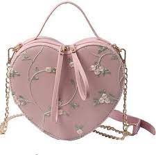 heart shaped flower tulle shoulder bag free ship in 2021 heart shaped bag girly bags women handbags