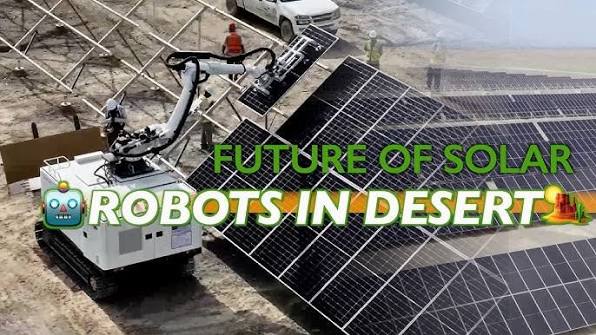 50°C Gobi Desert: Intelligent robots are building the future of solar  energy in Xinjiang, NW China