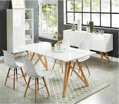 Lulea Table A Manger De 8 A 10 Personnes Scandinave Blanc Laque Brillant Decouvrir S Table A Manger Table Salle A Manger Salle A Manger Scandinave