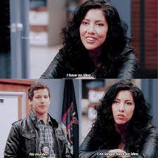 The series also stars terry crews, stephanie beatriz, melissa fumero, jo lo truglio and chelsea peretti. Jake Peralta Rosa Diaz B99 Brooklyn99 Brooklyn Nine Nine Funny Brooklyn Nine Nine Brooklyn