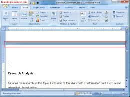 Learn Microsoft Word 2007 Insert Tab It Distance Learning It Online Training