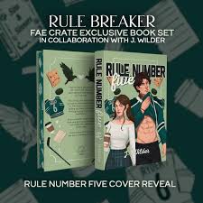 Rule Breaker Exclusive Book Sets are NOW AVAILABLE! As an extra treat,  we're also revealing the exclusive cover for Rule Number Five by  @jwilderauthor featuring this stunning artwork of Sidney and Jax