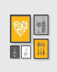 Mustard Yellow Gray Kitchen Wall Decor Set Yellow Kitchen Etsy Yellow Kitchen Decor Yellow Kitchen Walls Grey Yellow Kitchen