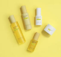 Luxury Yellow Frosted Cosmetics Containers Glass Skincare Packaging Set