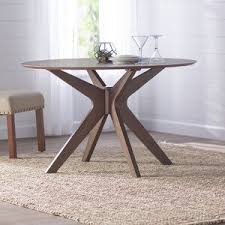 Allmodern Avers Solid Wood Dining Table Wayfair Dining Table In Kitchen Wood Dining Table Modern Round Kitchen