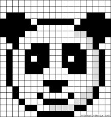 Panda Perler Bead Pattern Pixel Art Broderie Point De Croix