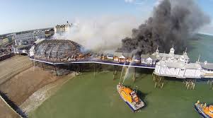 The pier is a loss maker at the moment, leaving the owner to foot the bills for repairs. 140 Years Of History Destroyed Eastbourne Pier Reduced To A Shell By Massive Blaze Watched From Beach By Horrified Holidaymakers Daily Mail Online