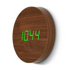 gingko wall click klok o 25 cm walnoot klok moderne klok wandklok
