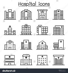 Hospital Building Icon Set In Thin Line Style Ad Affiliate Icon Building Hospital Set Hospital Icon Building Icon Wedding Vector Icons
