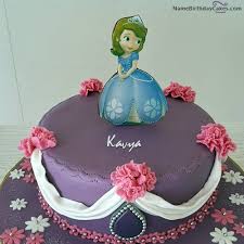 Happy Birthday Shiva Cartoon Cake Images The Name Kavya Is Generated On Doll Happy Birthday Cake For Girls With Name Image Do Doll Birthday Cake Barbie Doll Birthday Cake Birthday Cake For Daughter