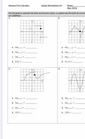 Handphone tablet desktop (original size) many of the top colleges now offer a variety of prep courses that include precalculus. Honors Pre Calculus Limits Worksheet 5 Name May 2014 Chegg Com
