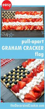 In a large mixing bowl, mix together cream cheese until smooth (about 1 minute). No Bake American Flag Dessert With Berries And Graham Crackers Flag Desserts 4th Of July Desserts Graham Crackers