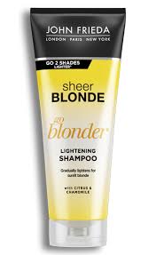 It's the only product, other than toner, that will. Go Blonder Lightening Shampoo Sheer Blonde John Frieda
