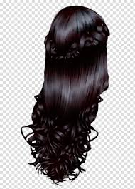 Line and mark the dark area of the hair and pretermit the highlight area (leave it with white) 3: Hair Hairstyle Brown Skin Long Hair Watercolor Paint Wet Ink Black Hair Wig Hair Coloring Brown Hair Transparent Background Png Clipart Hiclipart