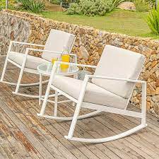 Kauai White Jacquard Outdoor Patio