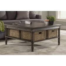 Use a wicker basket with a lid to corral remote controls, video game fill multiple woven storage baskets with small tchotchkes, and place them on a modular bookcase or glass coffee table. Coffee Table With Storage Baskets You Ll Love In 2021 Visualhunt