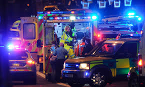 The attack began at 9:58 (8:58 gmt) on saturday when a white van approaching from the north side of london bridge veered off the road and mowed down a group of pedestrians. London Attacks 12 Arrested After Terrorists Go On Deadly Killing Spree Arab News