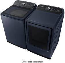 Samsung 5.4 Cu. Ft. High-Efficiency Smart Top Load Washer with Pet Care  Solution Brushed Navy WA54CG7150ADA4