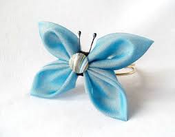 Blue Butterfly Bracelet Tsumami Kanzashi Kanzashi Bloemen Vlinders Bloemen