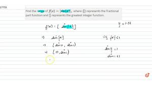 Find The Range Of F X Sin X Where Represents The Fractional Part Function And Youtube