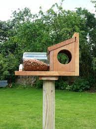 Handmade Squirrel Feeder Squirrel Feeder Wooden Bird Feeders Bird House Feeder