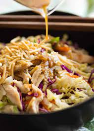 In a large bowl combine the iceberg lettuce, cooked and shredded chicken, green onions and toasted sesame seeds. Chinese Chicken Salad Recipetin Eats