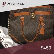 Michael Kors Black And Brown Purse Michael Kors Purse And Wallet Dark Brown With Light Brown Mk Lettering It S The Large Michael Kors Hamil Purses Michael Kors Michael Kors Michael Kors Hamilton