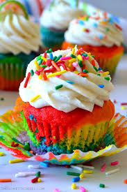 Fill the cups approximately 2/3 full of batter. The Best Rainbow Cupcakes The Domestic Rebel