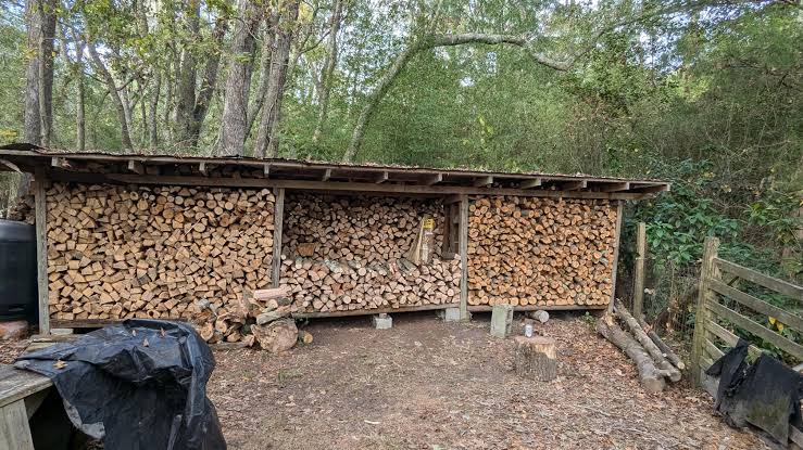 wood in shed