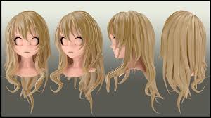 Kaori Miyazono Hair Style 3d Model Hair Styles Anime Hair Style