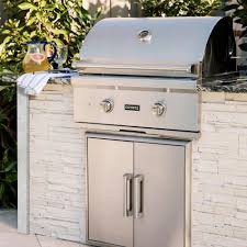 5' grill island stacked stone white