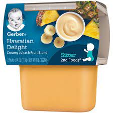 Gerber 2nd Foods Hawaiian Delight Baby Food 4 Oz Tubs 2 Count Baby Food Baby Catalog