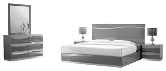 There are bedroom sets available in all styles, from traditional bedroom furniture designs to something more contemporary for the modern person or. Leon Gray Modern 5 Piece Bedroom Set Contemporary Bedroom Furniture Sets By Furniture Import Export Inc Houzz