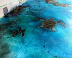 Please visit my etsy stepping stone shop at stepbysteppingstones. A Sprawling Ocean Mural Graces An Australian Fish Market Concrete Decor