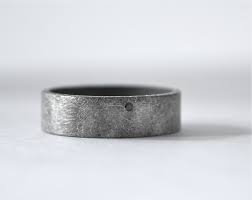 Black And Silver Wedding Rings For Men Black Diamond Ring Oxidized Simple Wedding Band For Men Or Women 6 Mm Wide Sterling Silver With Dark Rough Finish Black Diamond Wedding Rings Black Diamond Ring Rings Mens Wedding Bands