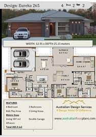 New Modern Home Plan 267 5 M2 Or 2873 Sq Feet 4 Bedroom Etsy House Plans Australia Modern House Plans Family House Plans