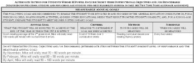 Example Short Term Instructional Objectives And Benchmarks Slide16
