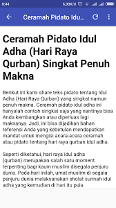 Dalam rangka menyambut idul adha, banyak persiapan yang perlu disiapkan, salah satunya adalah memperbanyak mendengarkan khutbah seputar hari besar ini. Khutbah Idul Adha Pour Android Telechargez L Apk