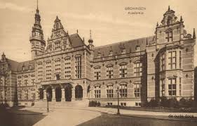 Academiegebouw Aan De Broerstraat In 1909 Groningen Ronde Toren Portiek