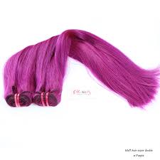 These bright and funky colours help you stand out from the crowd and will turn heads wherever you go. Vietnamese Super Double Purple Weft Human Hair Extensions
