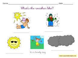 Recursos Educativos En Ingles Worksheets Weather Fichas Infantiles En Ingles El Clima 01 What S The Weather Like Fichas Worksheets Ingles Para Ninos