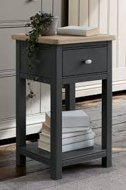 Buy Hampton Slim 1 Drawer Bedside Table From The Next Uk Online Shop Small Bedside Table Charcoal Bedside Table Bedside Table Diy