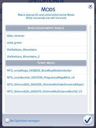 Hier können sie alle verfügbaren mods einsehen und mit einem haken in der sich daneben befindenden checkbox aktivieren. Downloads Erscheinen Nicht Im Spiel Crinrict S Sims 4 Hilfe Blog