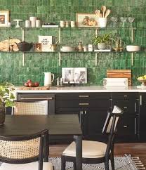 Secret Lagoon Zellige 2 X6 X3 4 Subway Cle Tile 19 50 Sq Ft Green Kitchen Backsplash Green Backsplash Green Kitchen
