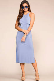 Blake Light Blue Midi Dress By Priceless